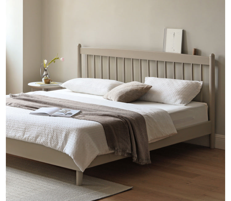 Ash Solid Wood Light Luxury Bed