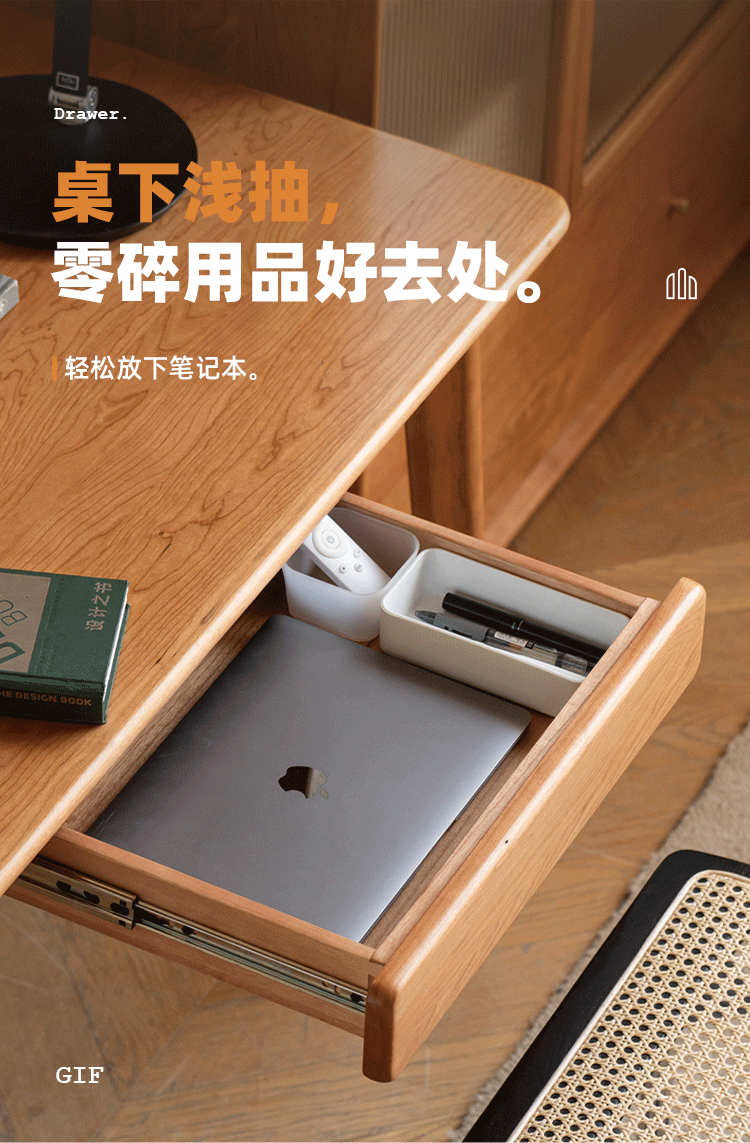 Cherry Wood FAS Grade Office Desk with Drawers