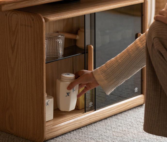 Oak Solid Wood Elevating Folding Storage Lifting Coffee Table