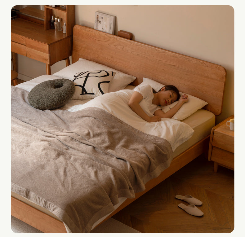Cherry Wood Bed Modern