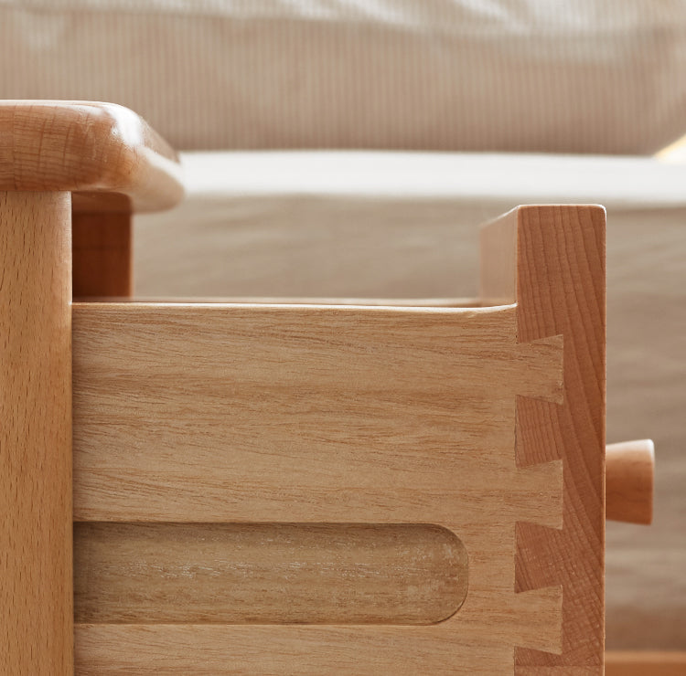 Beech Solid Wood Nightstand.
