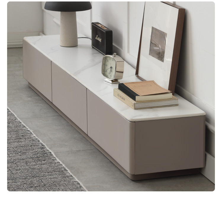 Poplar Solid Wood Rock Slab TV Stand.