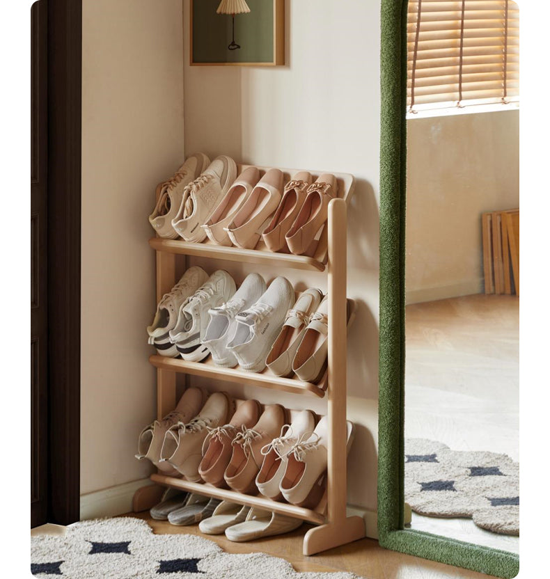 Birch, Beech Solid Wood Multi-Layer Ultra-Thin Shoe Racks