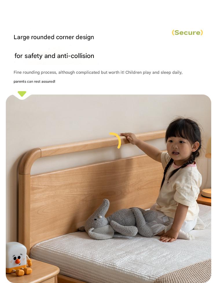 Beech solid wood kids bed