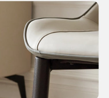 Set 4 pcs Iron Art Dining Chair Light Luxury Soft Bag