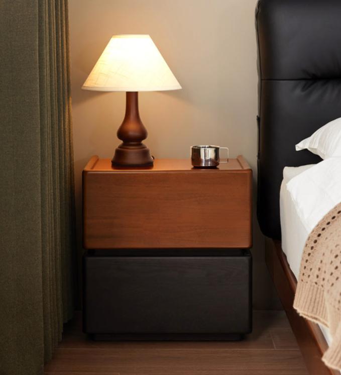 Oak, Poplar Solid Wood Nightstand