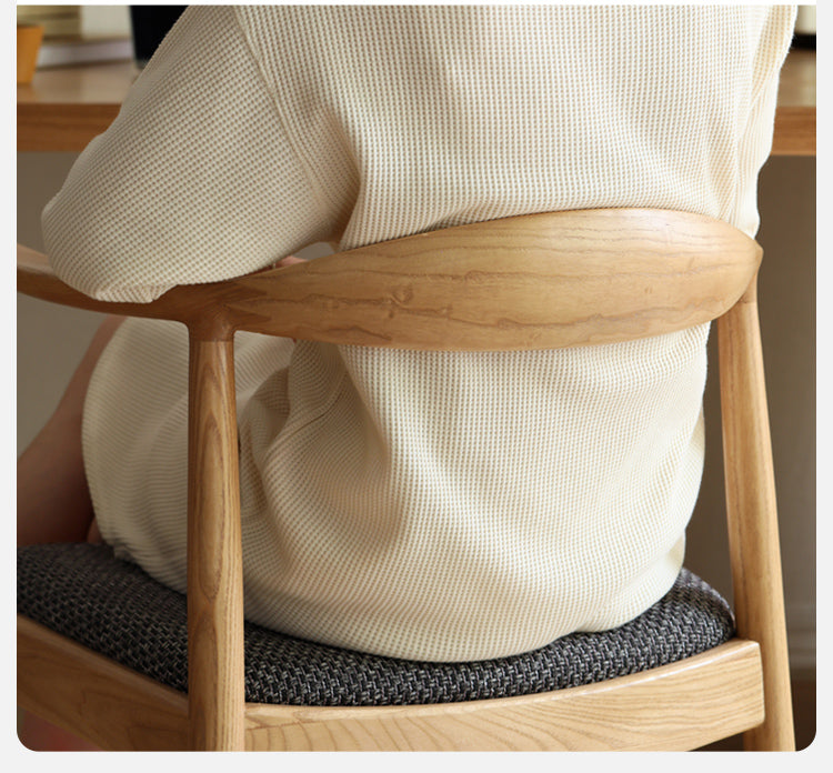 Ash Solid Wood Japanese Presidential Dining Chair