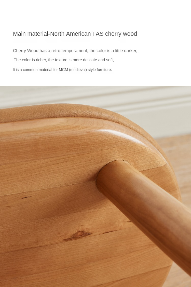 Ash, Cherry Solid Wood Dressing Stool