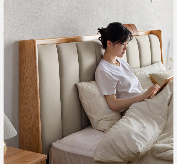 Oak, Ash Solid Wood Technology Cloth Harp Bed