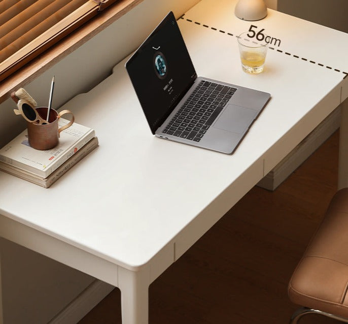 Poplar Solid Wood Office Desk with Drawer