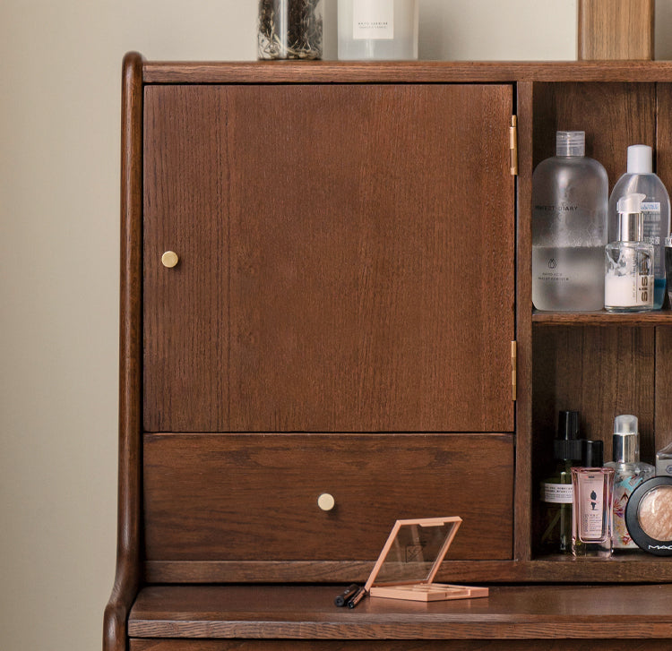 Oak Solid Wood Nordic Dressing Table.