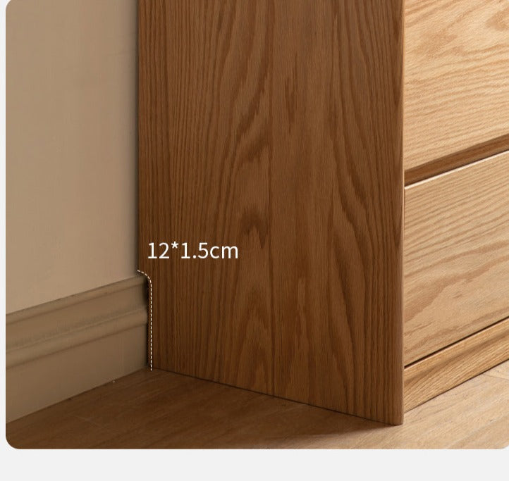 Oak, Solid Rubberwood Dressing Table L-Shaped Corner