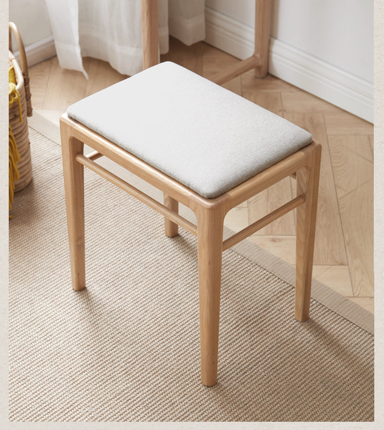 Ash Solid Wood Light Luxury Modern Makeup Stool