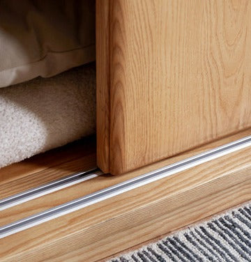 Oak, Ash Solid Wood Wardrobe Sliding Door.