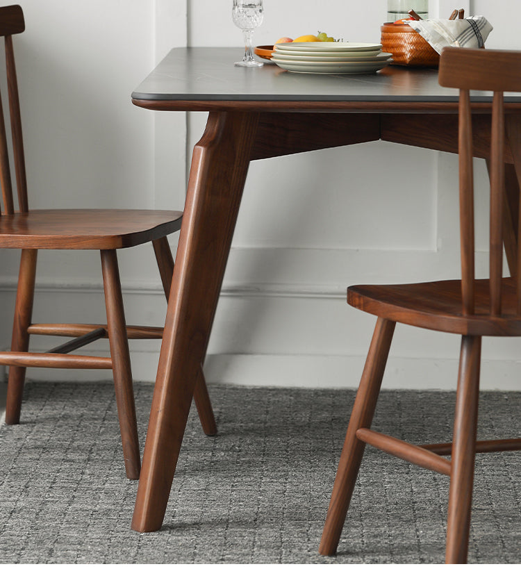 Black Walnut Solid Wood Slate North American Dining Table