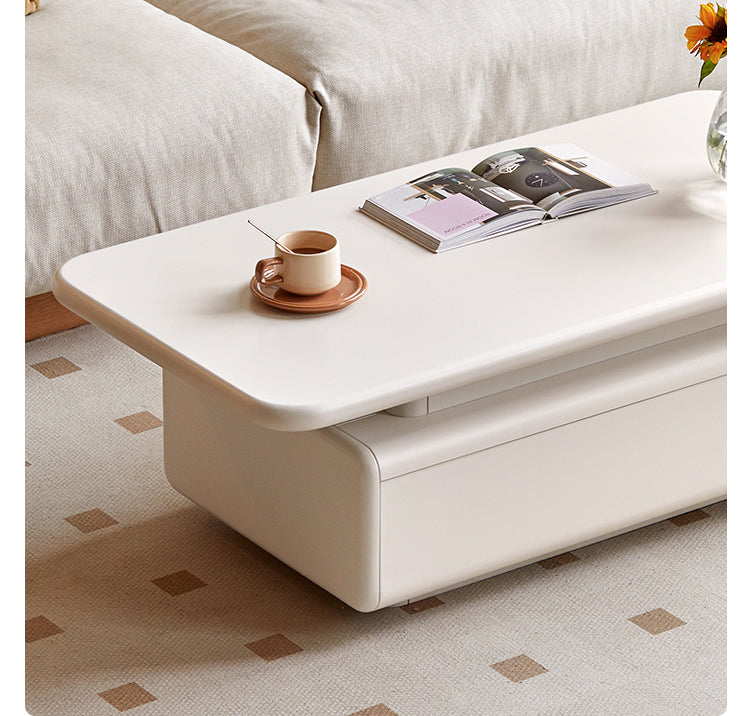 Poplar Solid Wood Cream Breeze Coffee Table