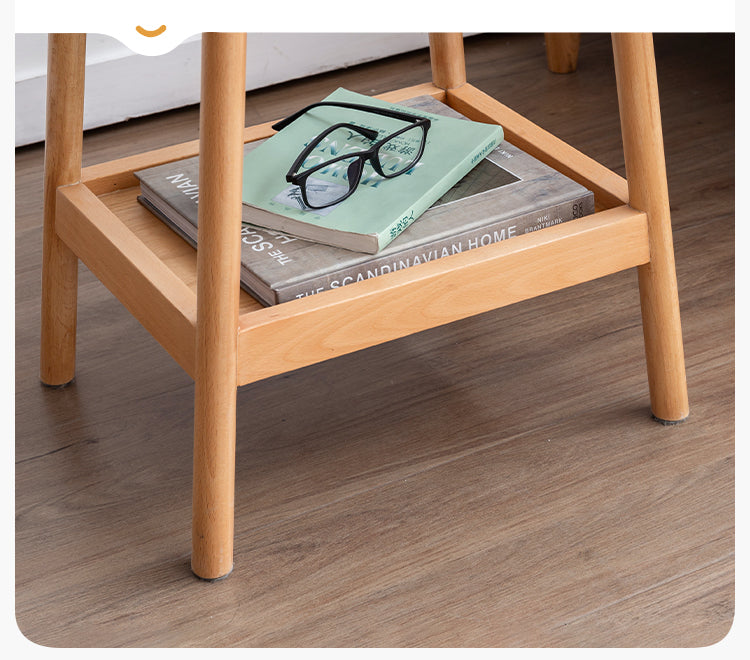 Beech Solid Wood Small Square Coffee Table