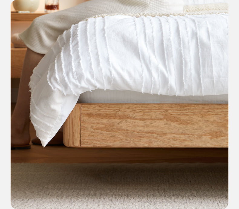 Oak Solid Wood Suspension Luminous Bed