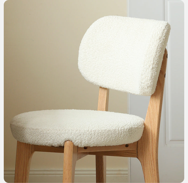 Oak Solid Wood Modern Velvet Soft Makeup Stool