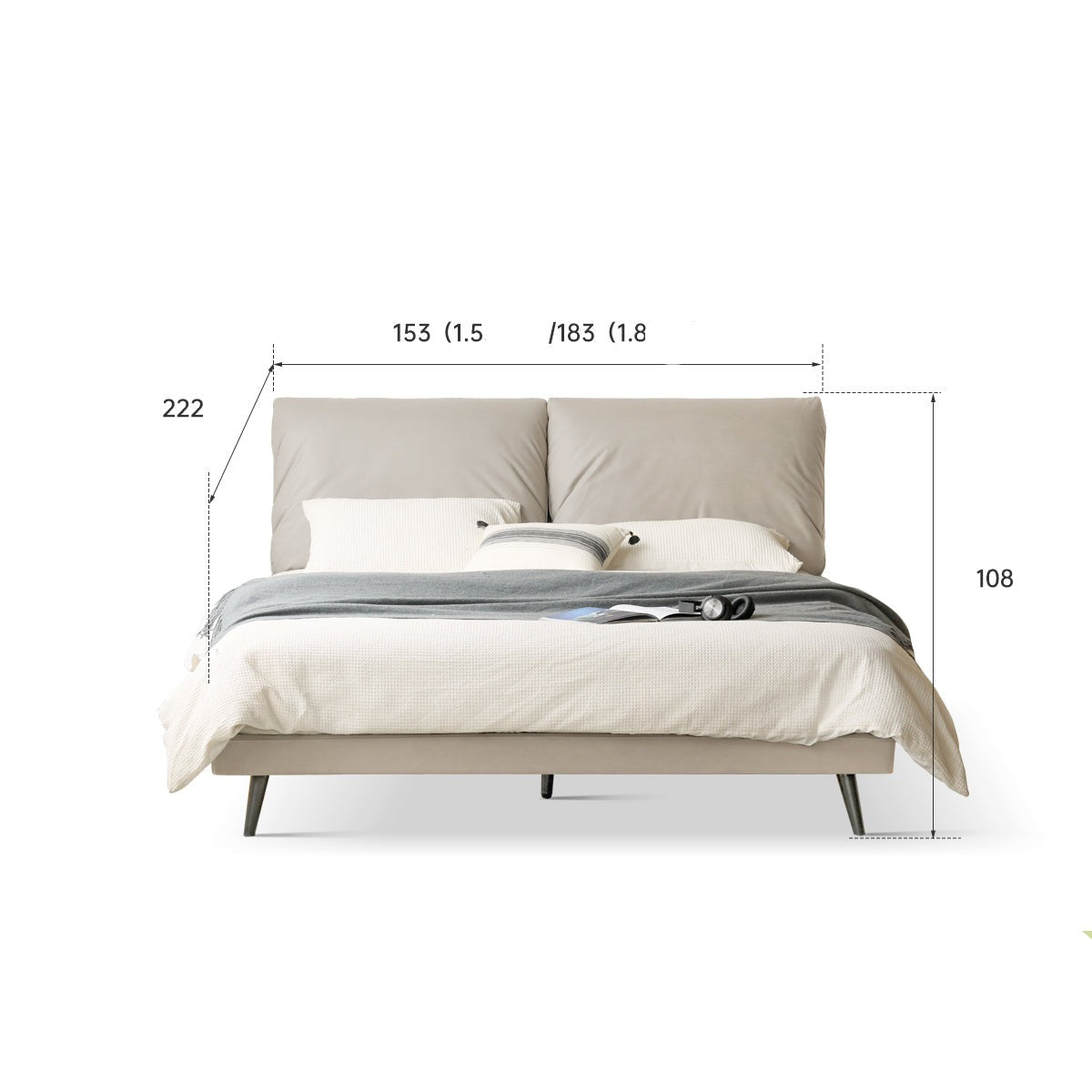 Technological Fabric Bed,Genuine Leather Bed