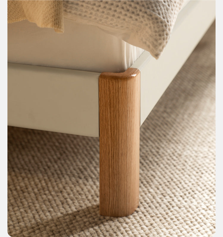 Poplar Solid Wood platform bed, headboard-free bed