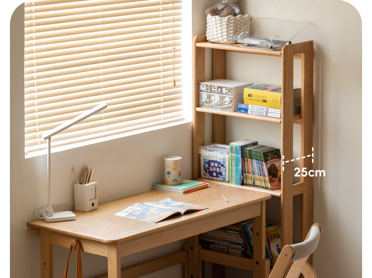 Oak, Beech Solid Wood Children's Toy Storage Bookshelf