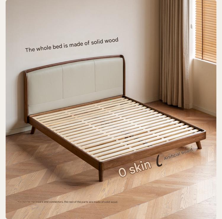 Teak, Black Walnut, Oak Solid Wood First Layer Yellow Cowhide Leather,Technical Cloth