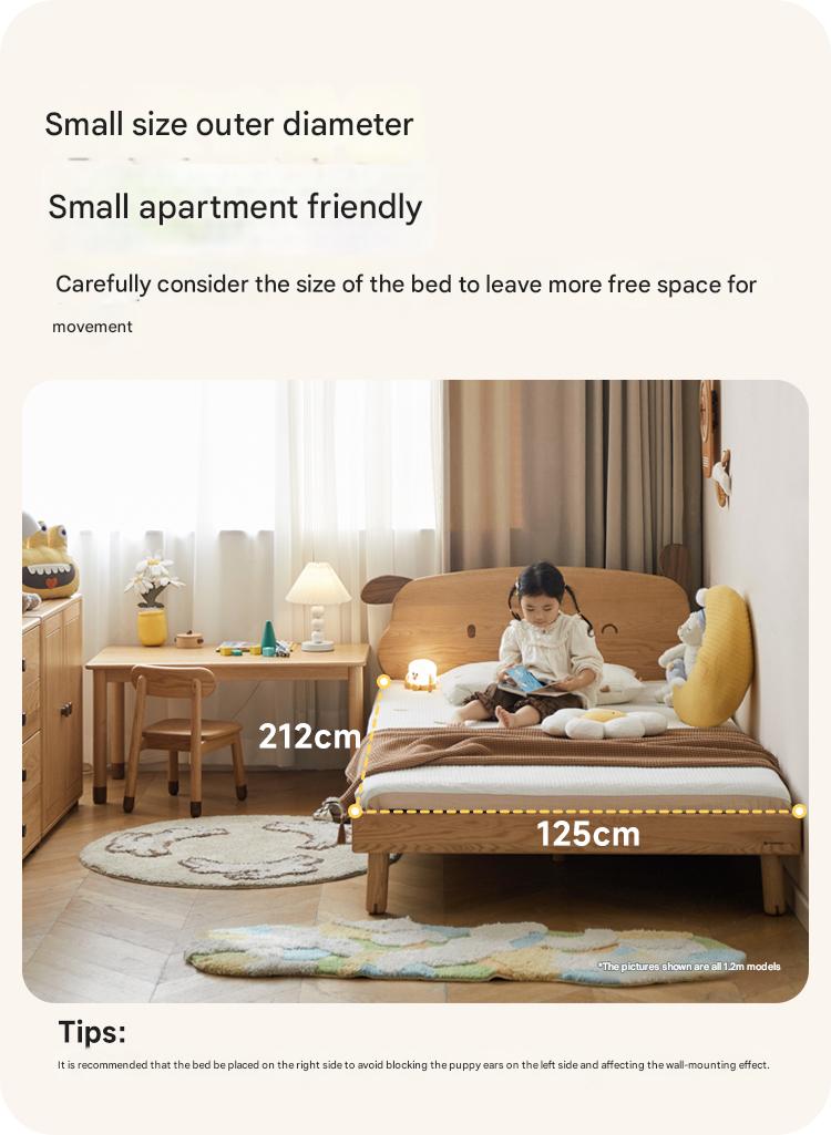 Oak solid wood Cute dog bed<