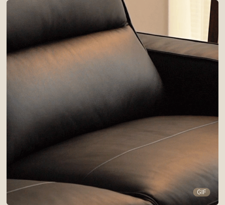 Cowhide Straight Leather Electric Sofa- 4 color
