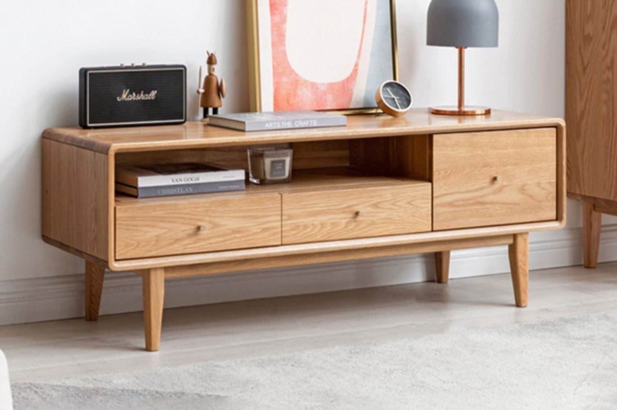 Oak Solid Wood Various Styles TV Stand Small Size