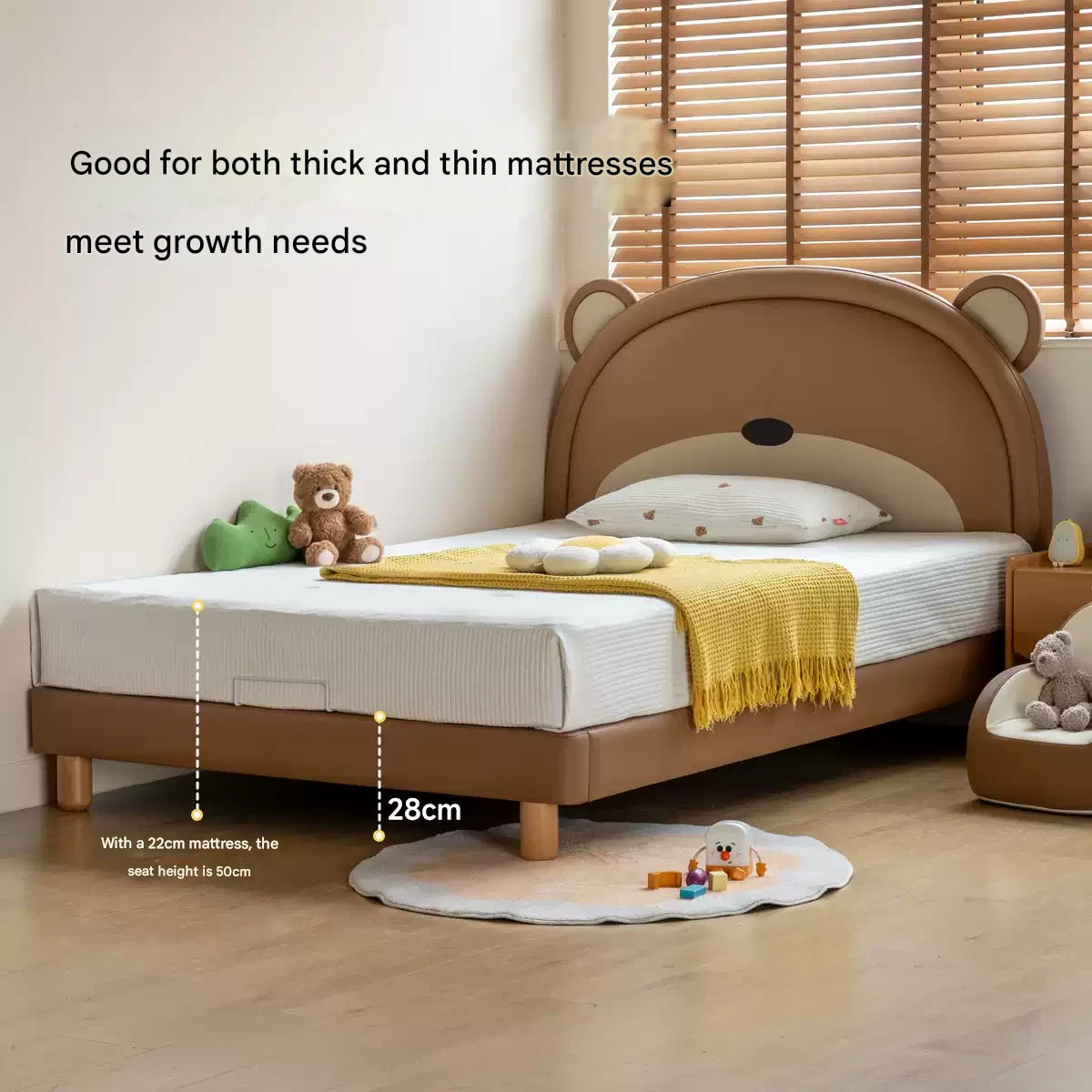 Organic Leather Children's Soft Bear Bed