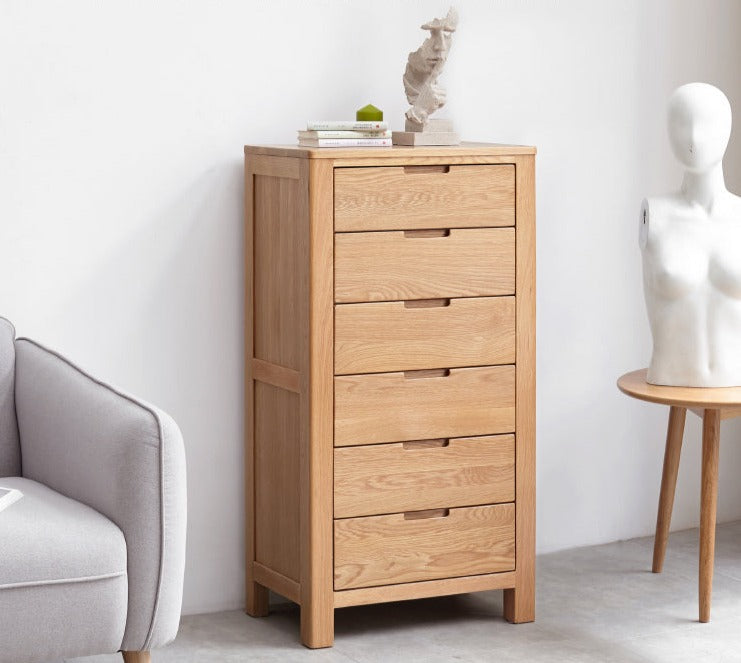 Oak solid wood chest of drawers"+