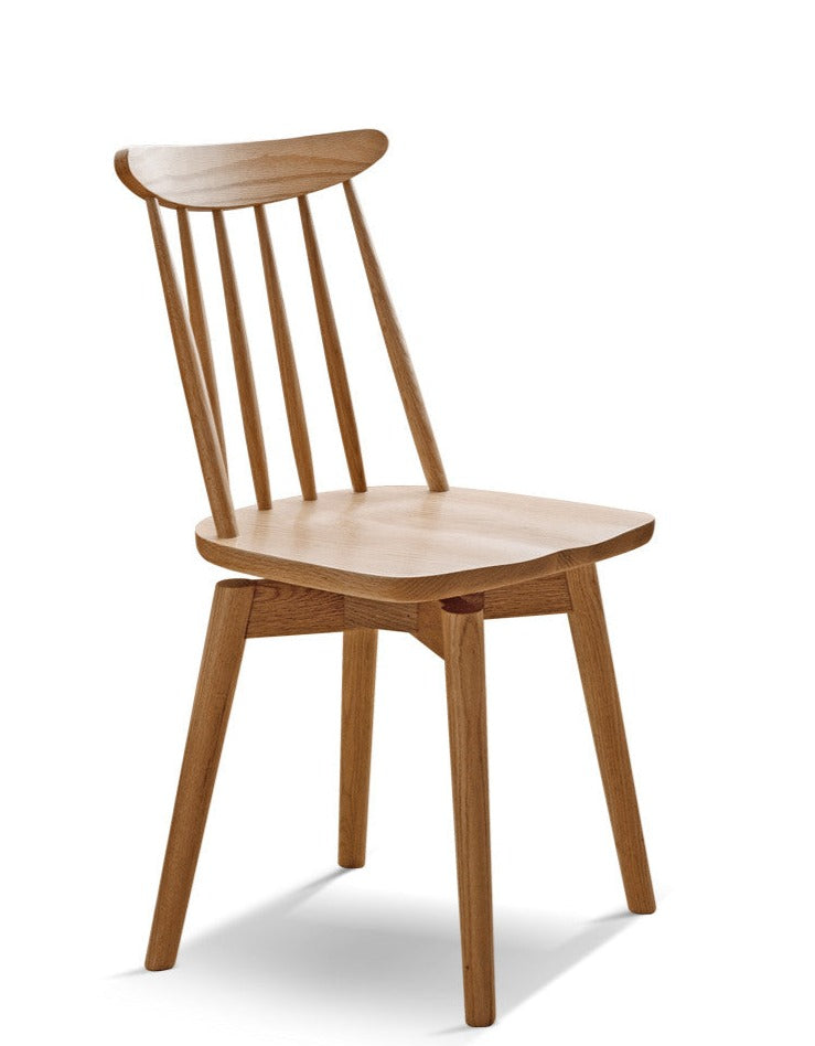 2 pcs set-Oak, Black Walnut solid wood Windsor chair 360 degree rotation-