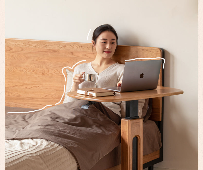 Cherry, Oak Solid Wood Lift Side Table