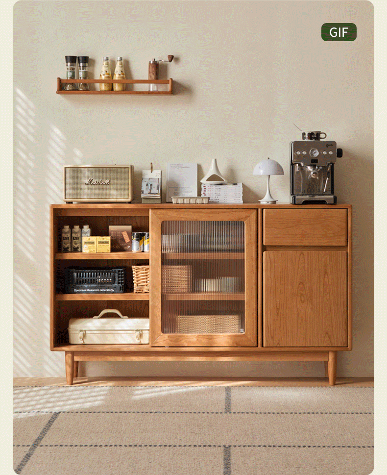 Cherry Solid Wood Ultra-thin Sideboard