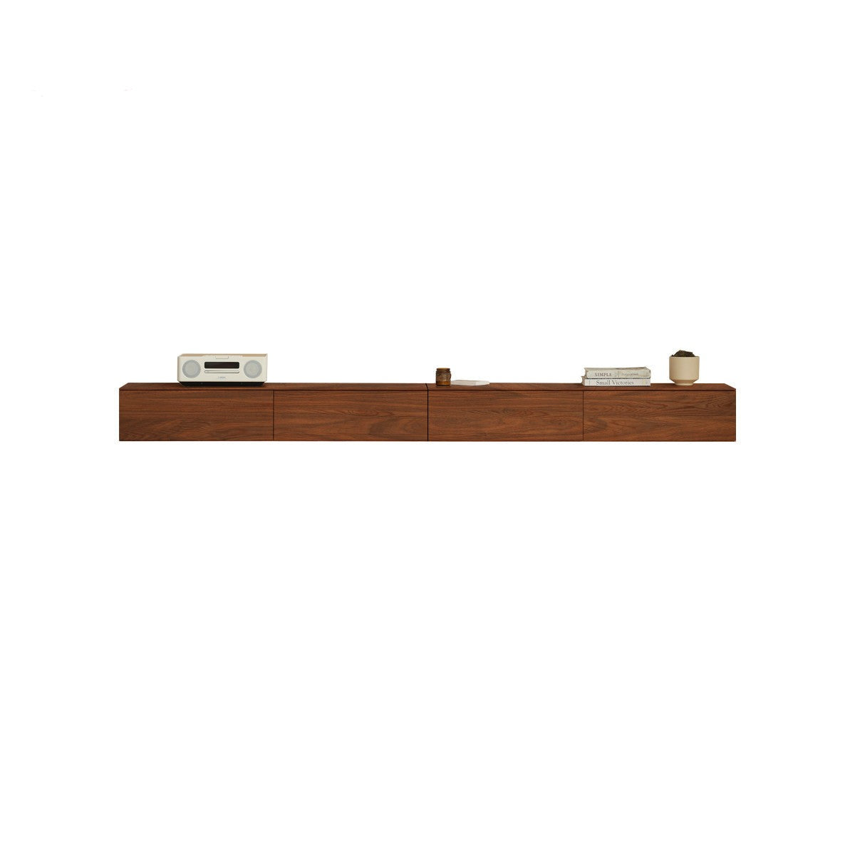 Oak, Black Walnut Solid wood suspended TV stand"