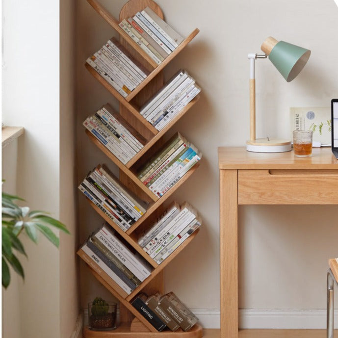Oak Solid Wood Creative Bookcase
