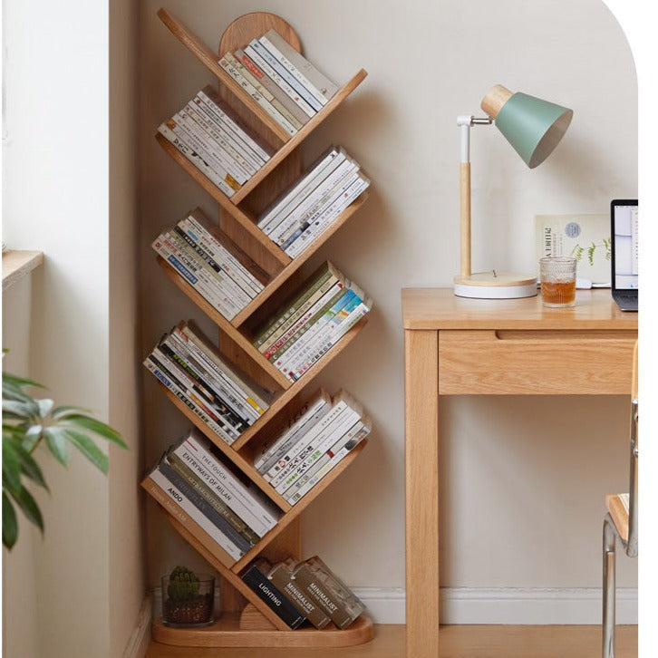 Oak Solid Wood Creative Bookcase