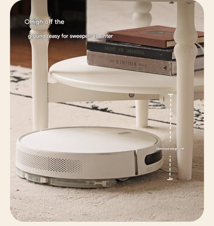 Rubber Solid Wood French Cream Style Glass Coffee Table