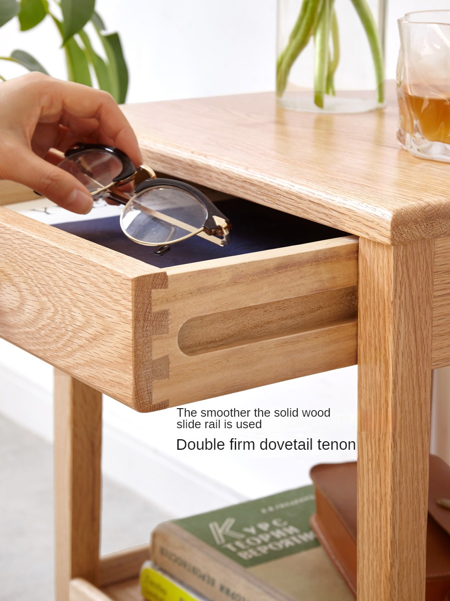Oak, Black Walnut, Solid RubberWood Nightstand, Side Table.