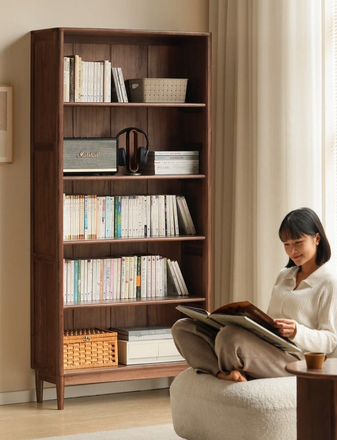 Black Walnut, Oak, Ash Solid Wood Bookcase Whole Wall Free Combination Bookshelf