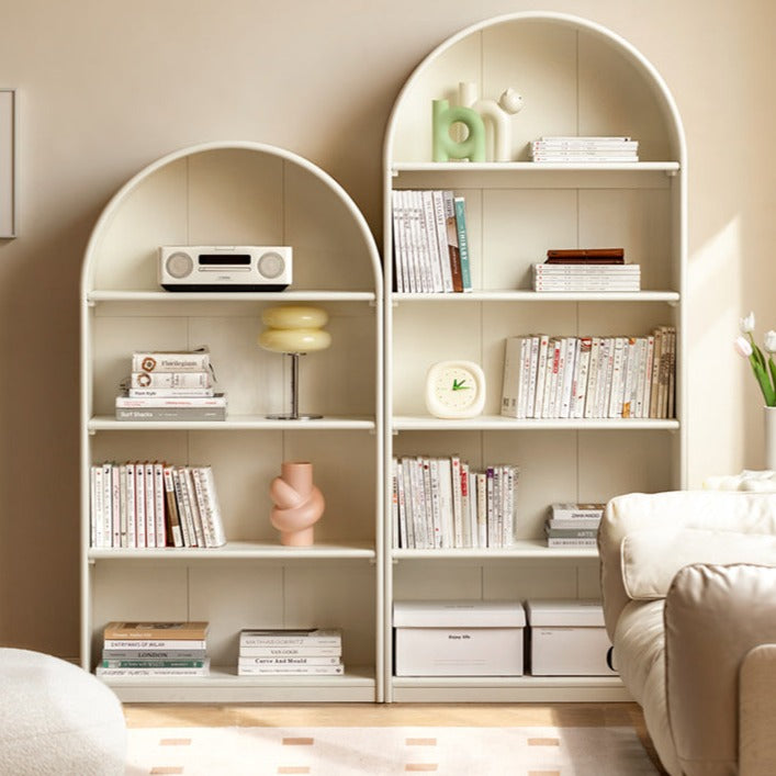 Poplar Solid Wood Arch Side Cabinet Bookshelf