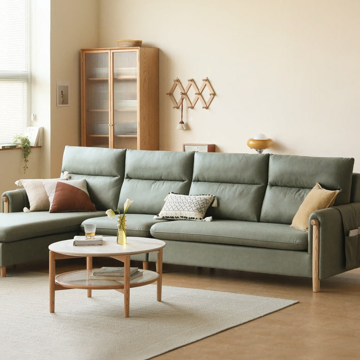 Lux technology green fabriс sofa.