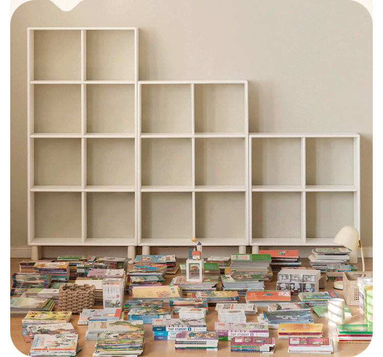 Rubber Solid Wood Cream Style Rack Combination Cabinet