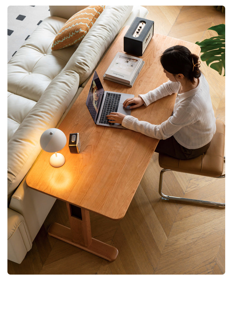 Cherry, Ash Solid Wood Electric Elevating Desk