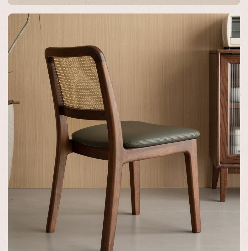 4 pcs Black Walnut, Oak Solid Wood Dining Chair