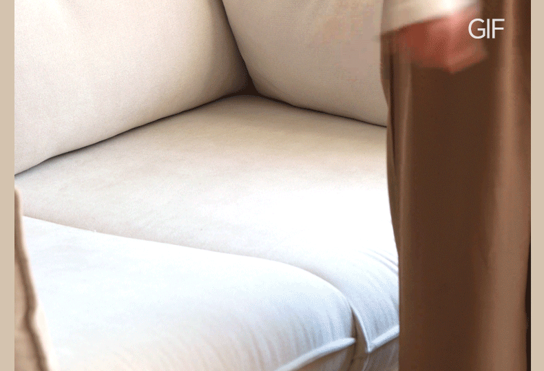 Fabric White Cream Style Sofa.