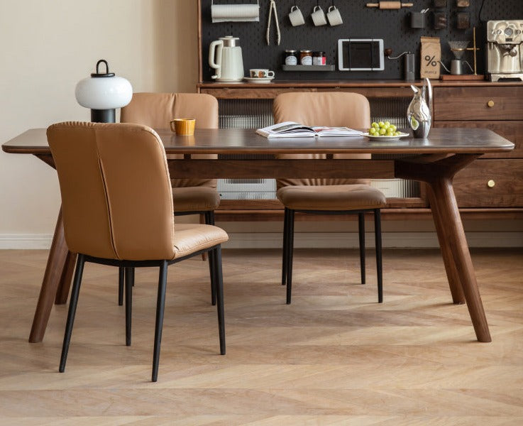 Black Walnut Solid Wood Rock Slab Dining Table