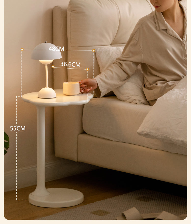 Rubberwood Solid Wood Cloud Side Table