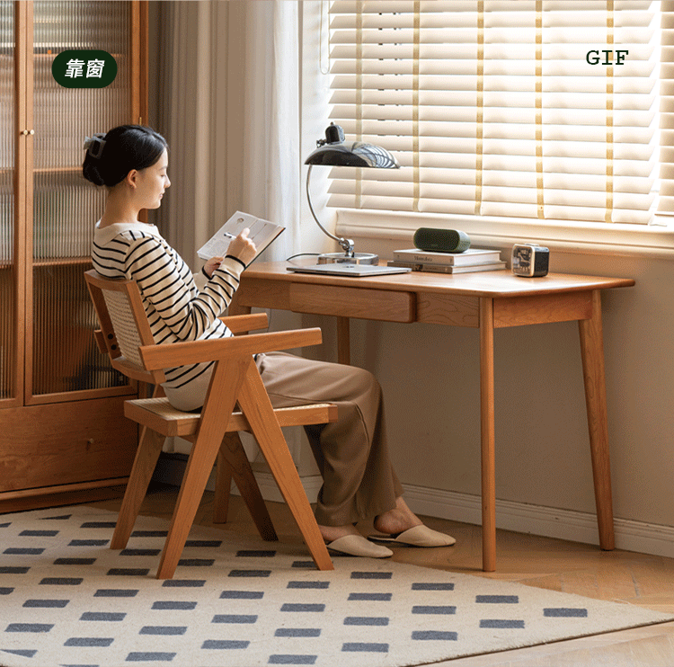 Cherry Wood FAS Grade Office Desk with Drawers